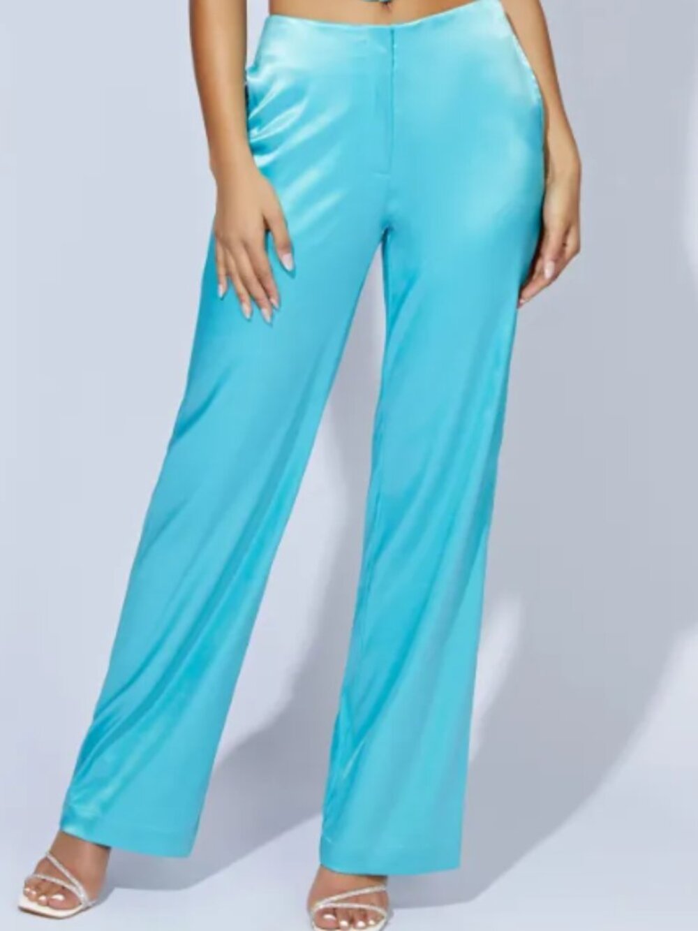 Nicolette Low Rise Satin Pants (XL)